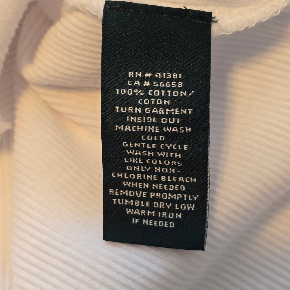Lauren Ralph Lauren Top Womens Size XL White Short Sleeve Minimalist Neutral - Picture 4 of 8